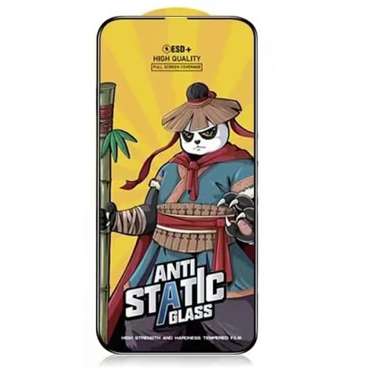 Folie sticla Apple iPhone 11 / iPhone XR, Kungfu Panda, Antistatic Glass ESD +, margini negre — principală