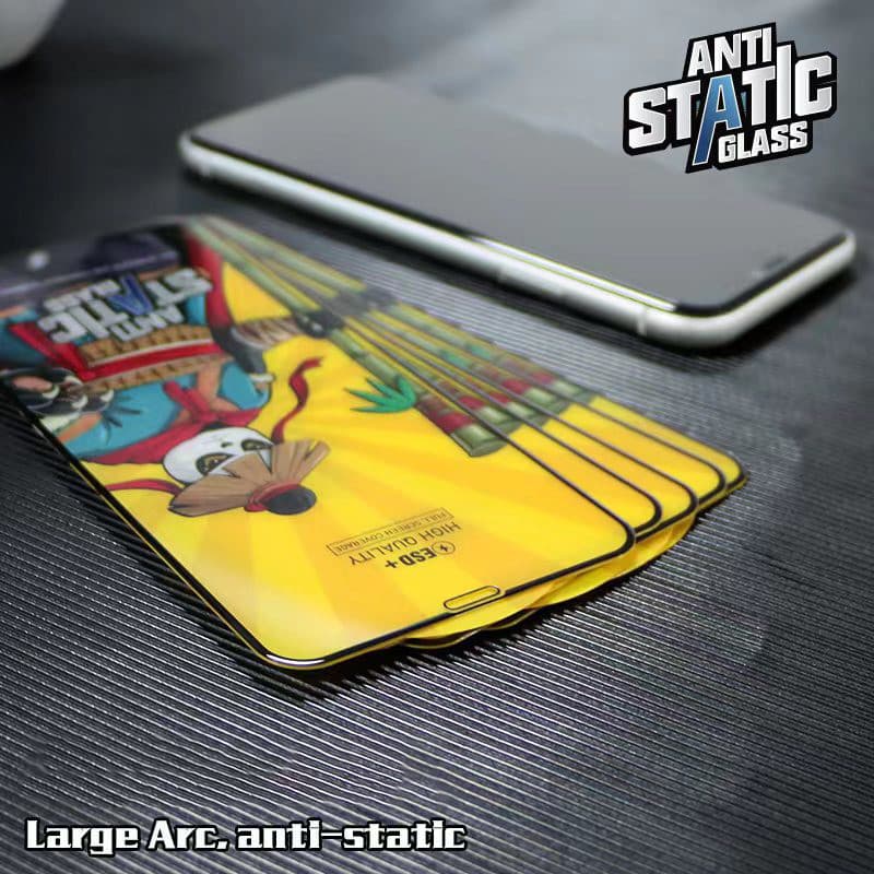 Folie sticla Apple iPhone 11 / iPhone XR, Kungfu Panda, Antistatic Glass ESD +, margini negre — varianta 2