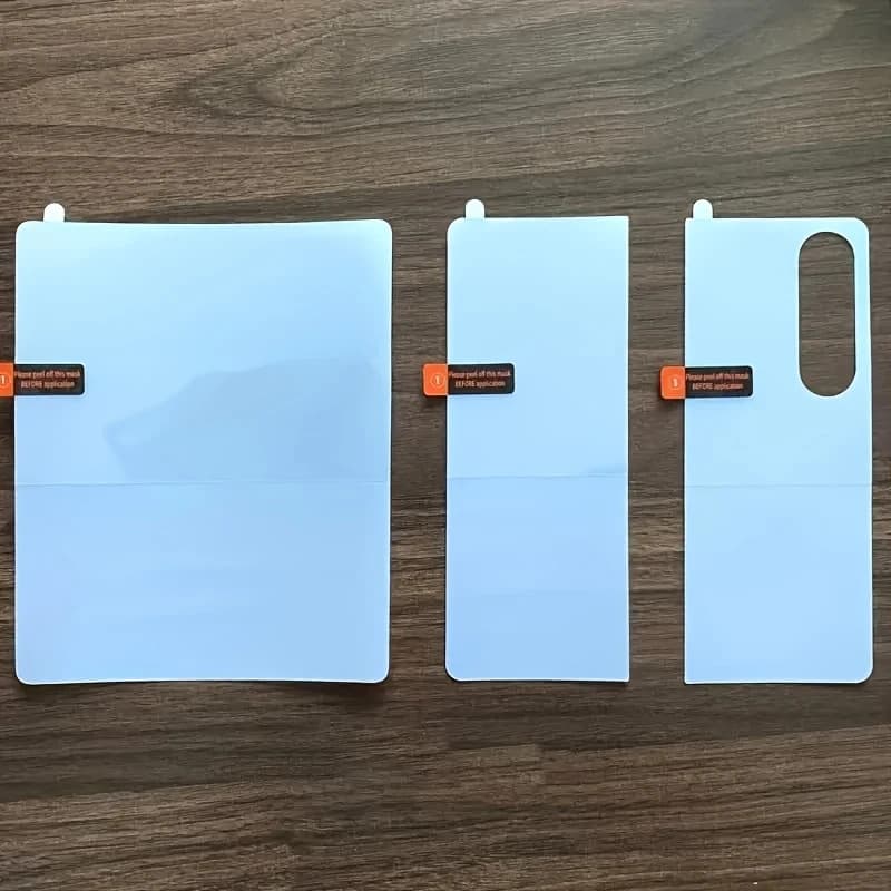 Set 3 folii protectie Samsung Galaxy Z Fold5, Hydrogel, front/front/back, ultra subtiri, transparente — 2
