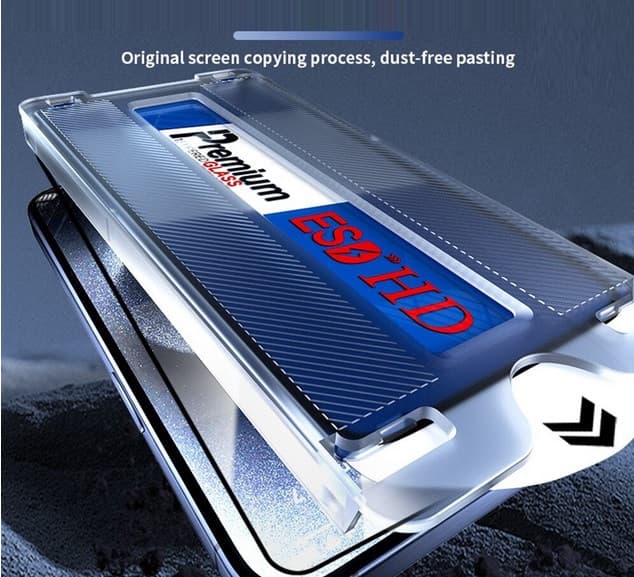 Folie sticla Apple iPhone 16, Full Glue Premium Glass, ESD, kit instalare rapida, margini negre — 4
