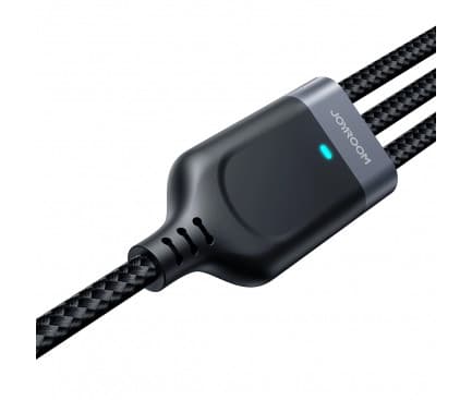 Cablu de incarcare Joyroom S-1T3018A18, 3 capete (Lightning, Type-C, MicroUSB), 18W/3.5A, 1.2 metri, negru — varianta 4