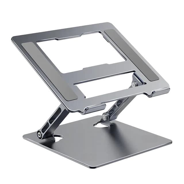 Suport de birou din aluminiu pentru laptop 9,6 - 17" inch sau tableta, pliabil, reglabil, gri inchis — principală