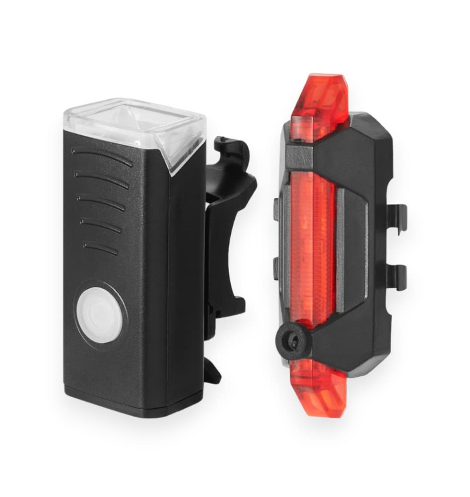 Set lanterna si lumina stop pentru bicicleta HY-025, incarcare USB — principală
