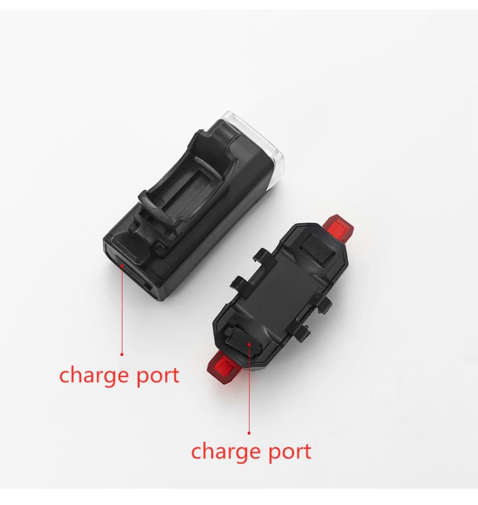 Set lanterna si lumina stop pentru bicicleta HY-025, incarcare USB — varianta 3