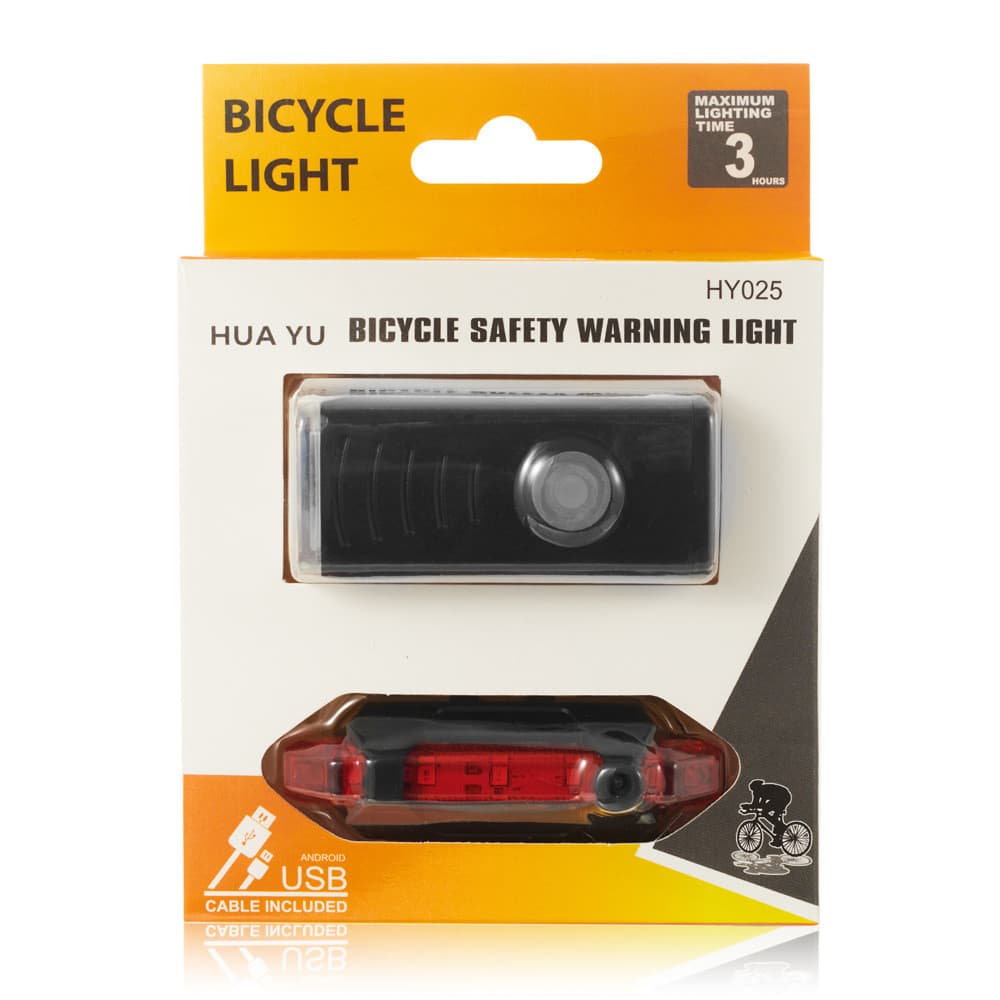 Set lanterna si lumina stop pentru bicicleta HY-025, incarcare USB — varianta 7
