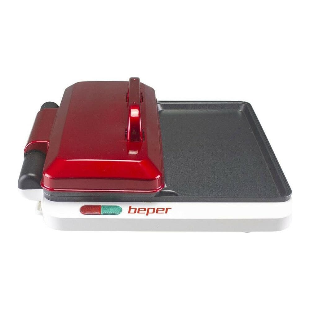 Gratar electric Beper P101CUD500, 1000W, multifunctional 4 in 1, alb — principală