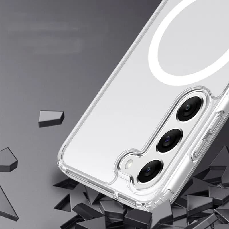 Husa protectie Samsung Galaxy S22 Plus, compatibila MagSafe, hybrid PC + TPU, transparenta — varianta 2