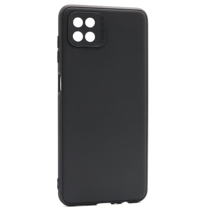 Husa Samsung Galaxy A22 5G, Matt TPU My Choice, silicon moale, protectie camere, neagra — principală