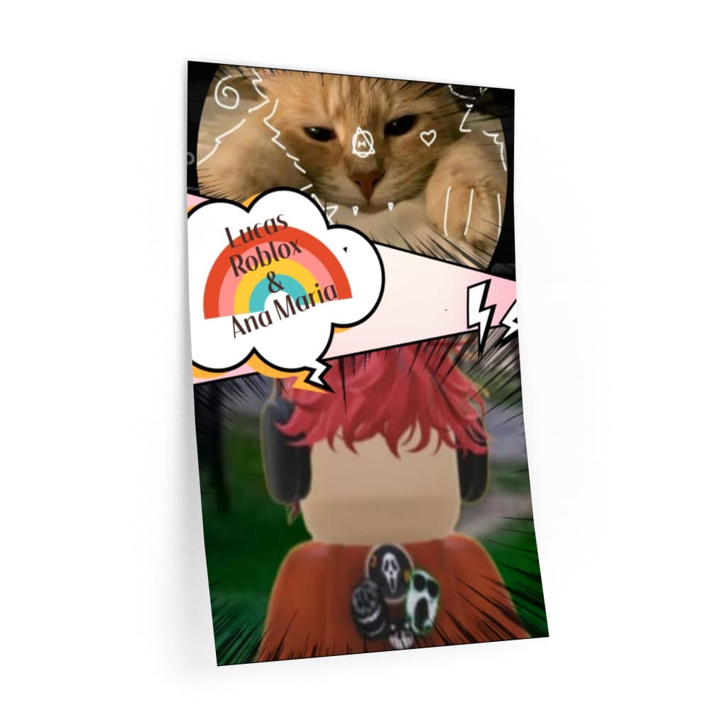 Poster A3 (30 x 42 cm), Lucas Roblox si Ana Maria, High Glossy Photo 180 grame