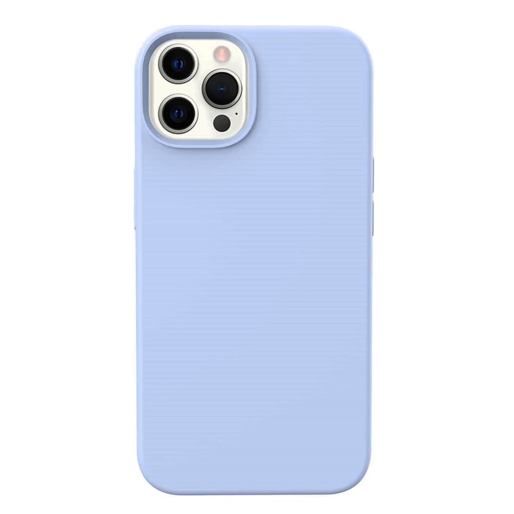 Husa Apple iPhone 13 Pro, Luxury Silicone, catifea in interior, baby blue — principală