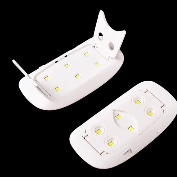 Mini lampa UV Aorlis AO-78030 pentru unghii, 6 LED-uri, 18W, alba — 2