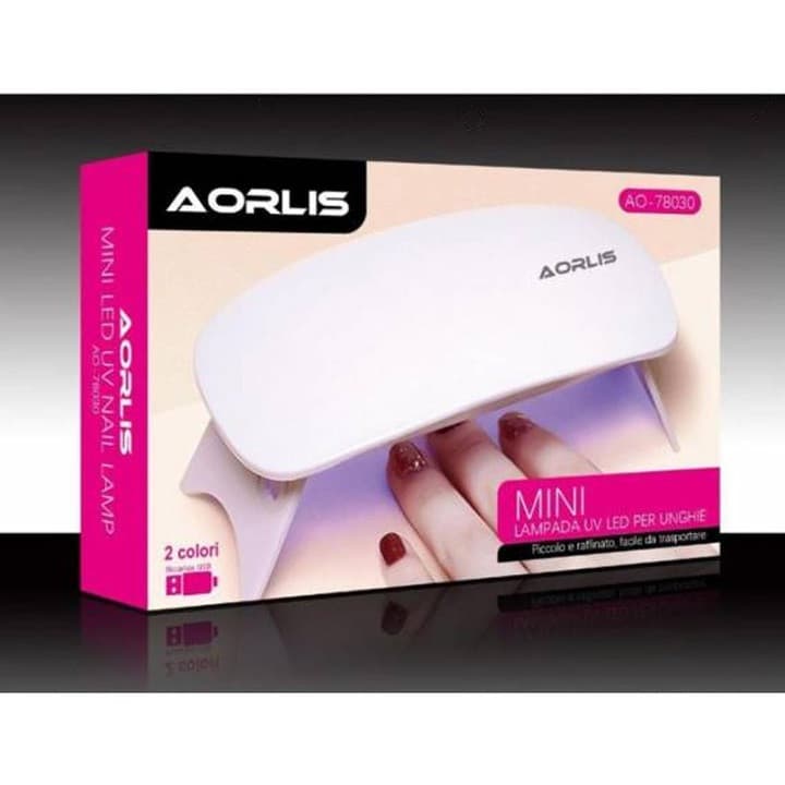 Mini lampa UV Aorlis AO-78030 pentru unghii, 6 LED-uri, 18W, alba — 7