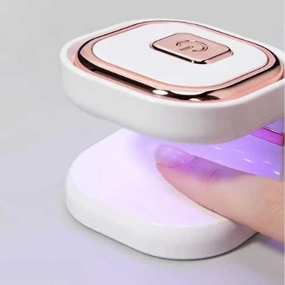 Mini lampa UV Aorlis AO-78035, putere 6W, actionare pe unghie, alba — varianta 2