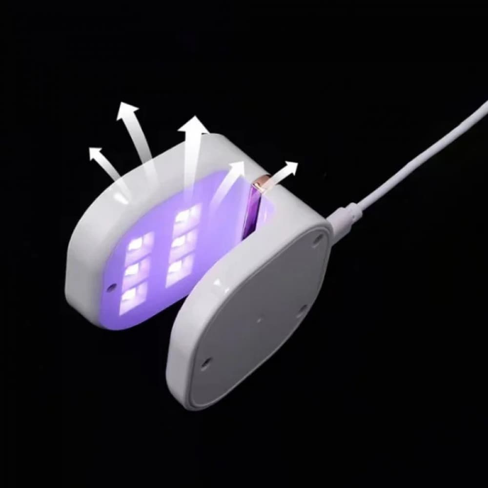 Mini lampa UV Aorlis AO-78035, putere 6W, actionare pe unghie, alba — varianta 4