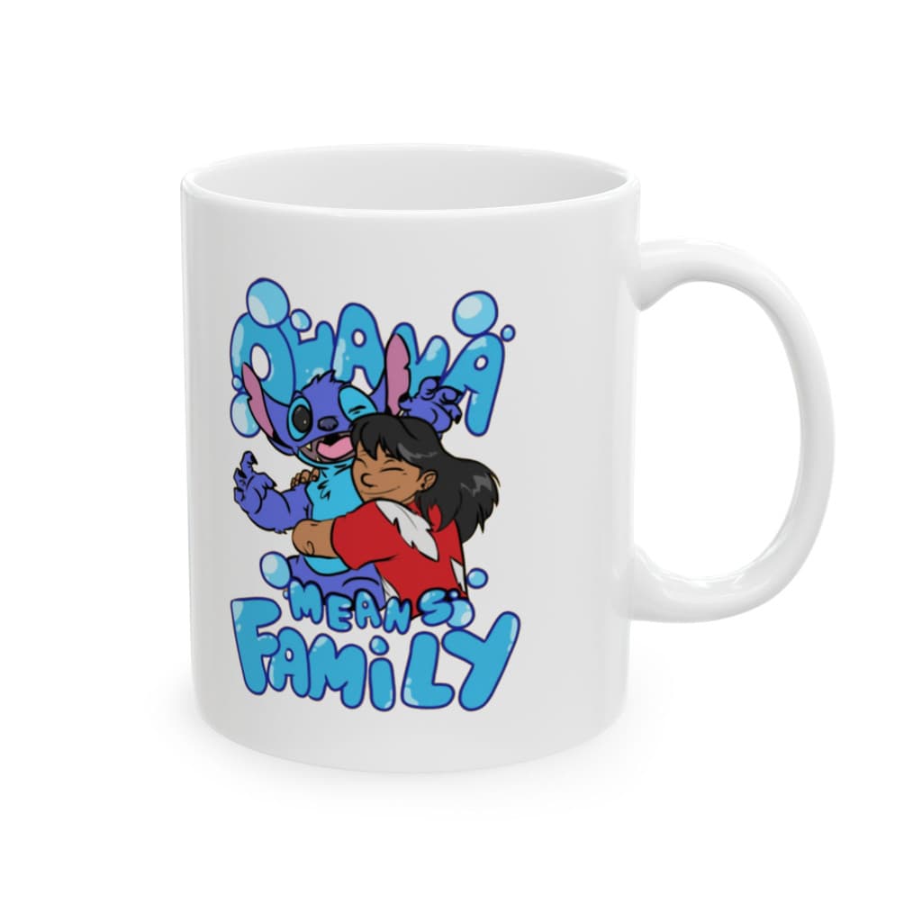 Cana ceramica personalizata, design Family, 330 ml, alba — principală