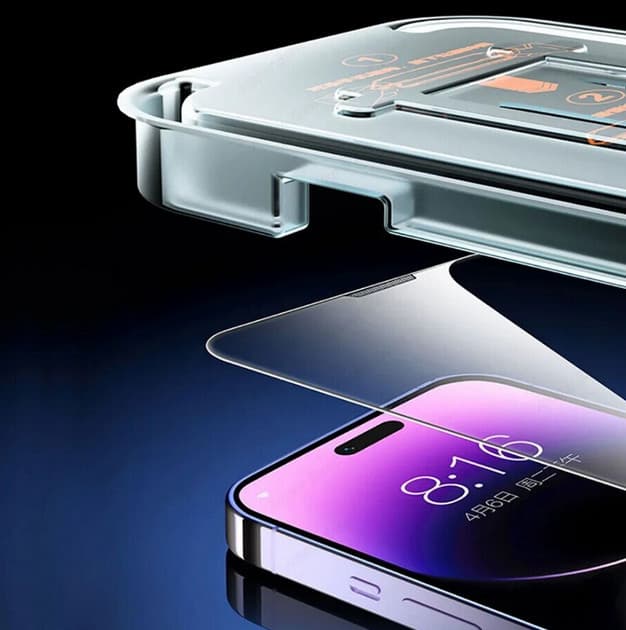 Folie sticla Apple iPhone 13 Pro Max, Full Glue Premium Glass, ESD, kit instalare rapida, margini negre — 2