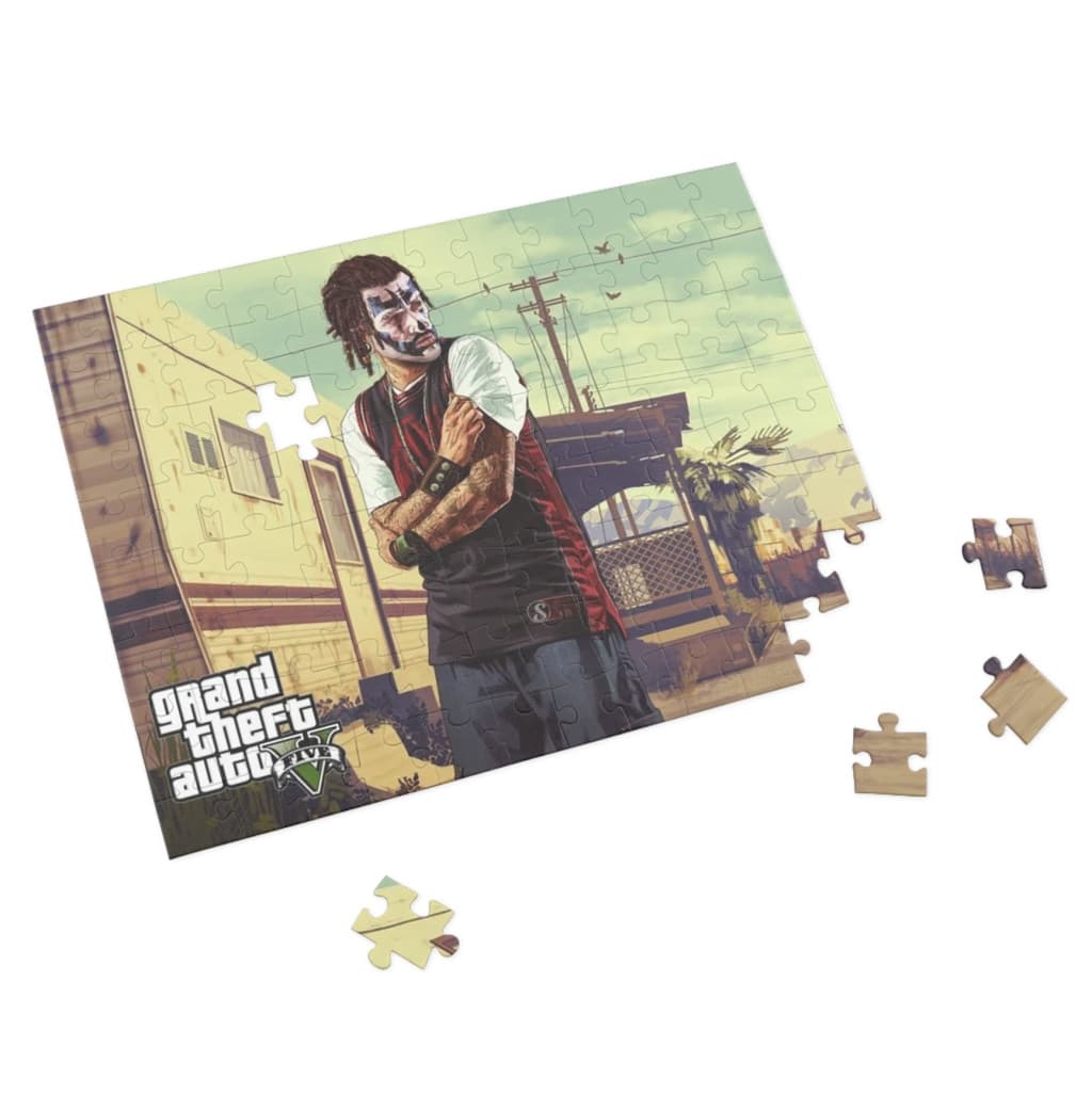 Puzzle 80 piese, 20 x 15 cm, personaje GTA, model 3 — varianta 2