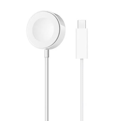 Cablu incarcator magnetic compatibil Apple Watch 7/8/9/SE 2/Ultra, conector type-C, alb — principală