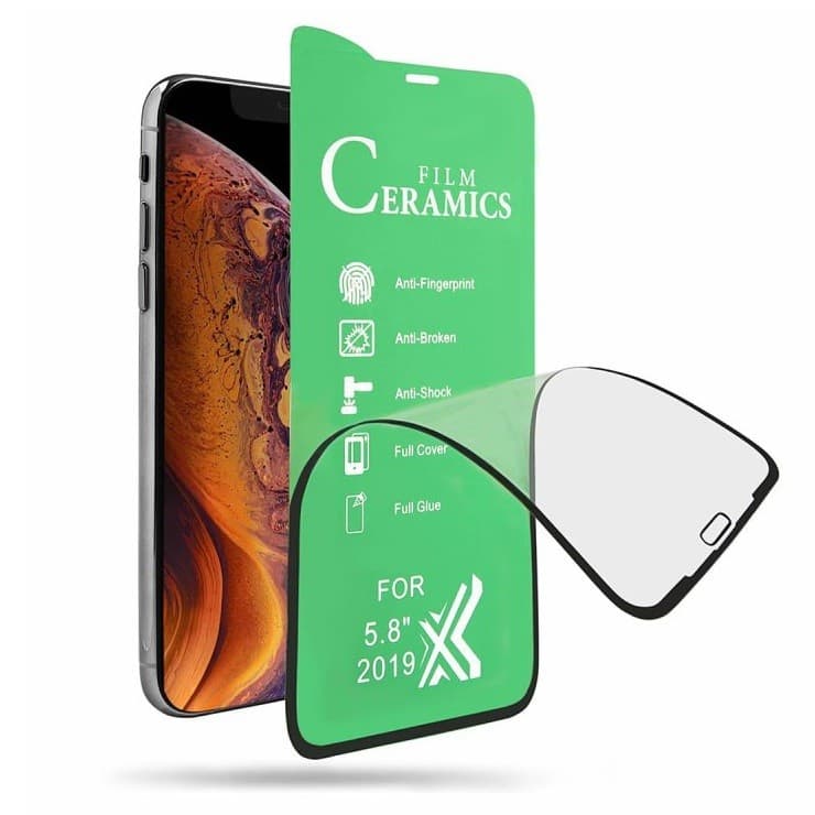 Folie protectie Apple iPhone 11 Pro Max / iPhone XS Max, Ceramic Film, margini negre — principală