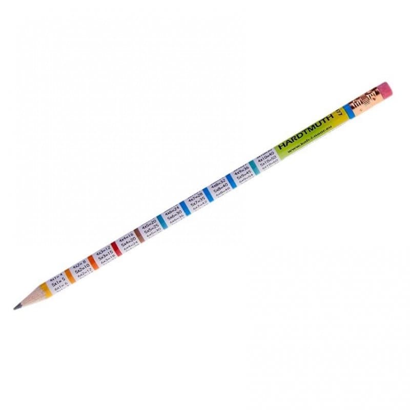 Creion cu tabla inmultirii Koh-I-Noor, duritate HB, cu guma de sters