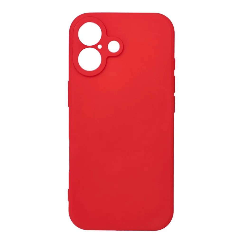 Husa Apple iPhone 17, Luxury Silicone, catifea in interior, protectie camera, rosie — varianta 2