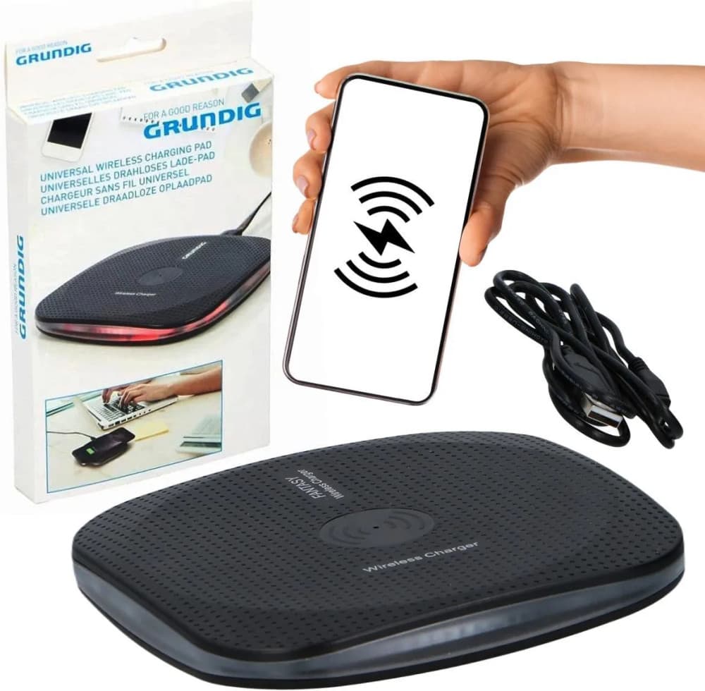 Incarcator QI wireless GRUNDIG, 5W/1A, negru — varianta 2
