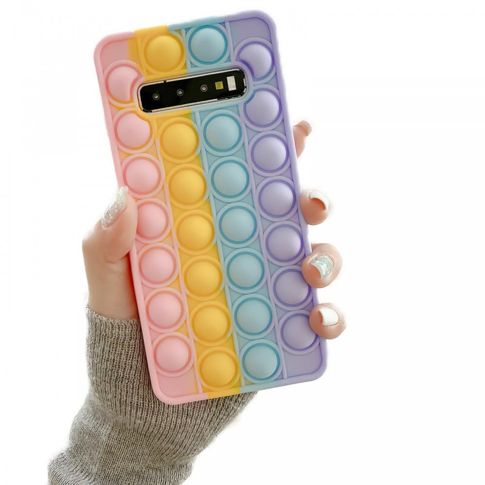 Husa antistres Pop It! pentru Samsung Galaxy S10, multicolora — varianta 4