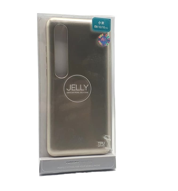 Husa de protectie Mercury Goospery pentru Xiaomi Mi 10/Mi 10 Pro, jelly case, aurie — 3