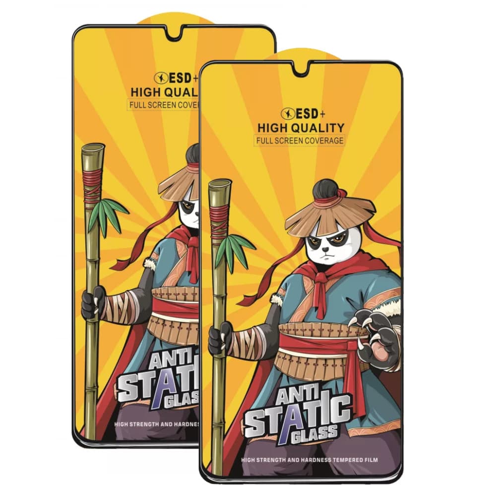 Set 2 bucati - folie sticla Samsung Galaxy A24 4G, Kungfu Panda, Antistatic Glass ESD +, margini negre — principală