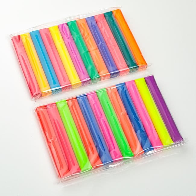 Set plastilina Smile Kids, 24 culori neon, 500 grame — varianta 2