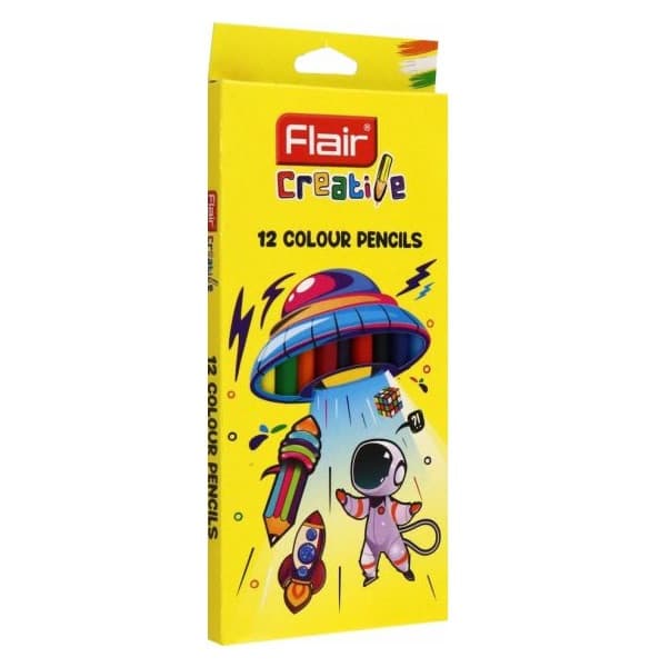 Set creioane colorate Flair Creative FA 8049, corp rotund, 12 culori — principală