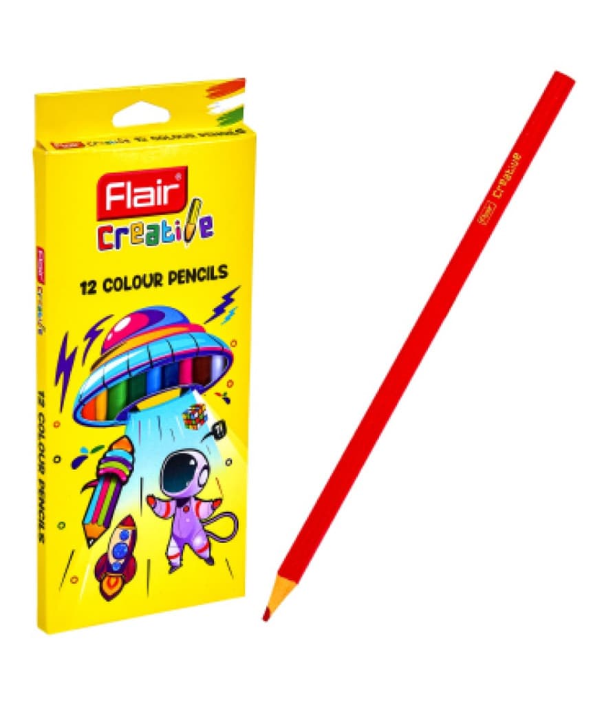 Set creioane colorate Flair Creative FA 8049, corp rotund, 12 culori — varianta 3