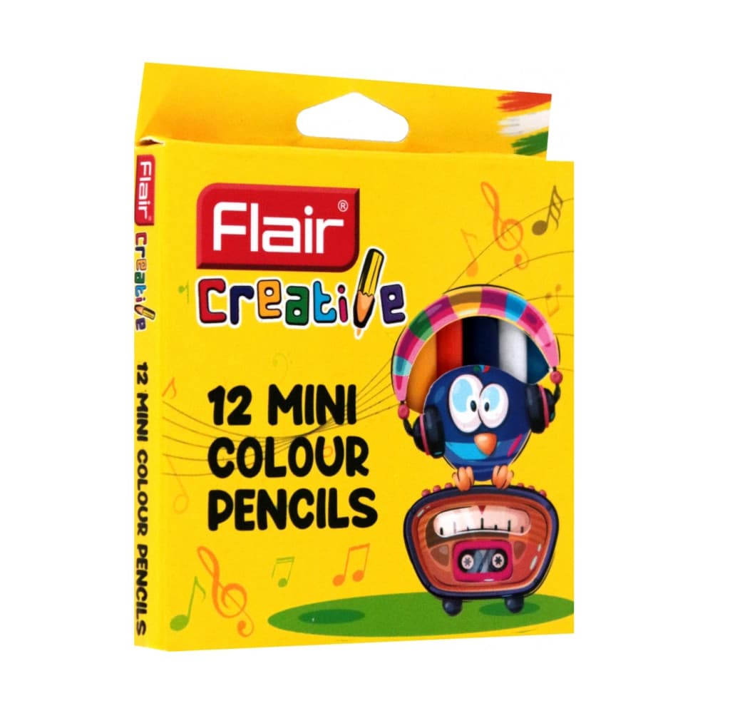 Set mini creioane colorate Flair Creative FA 8050, corp rotund, 12 culori — principală