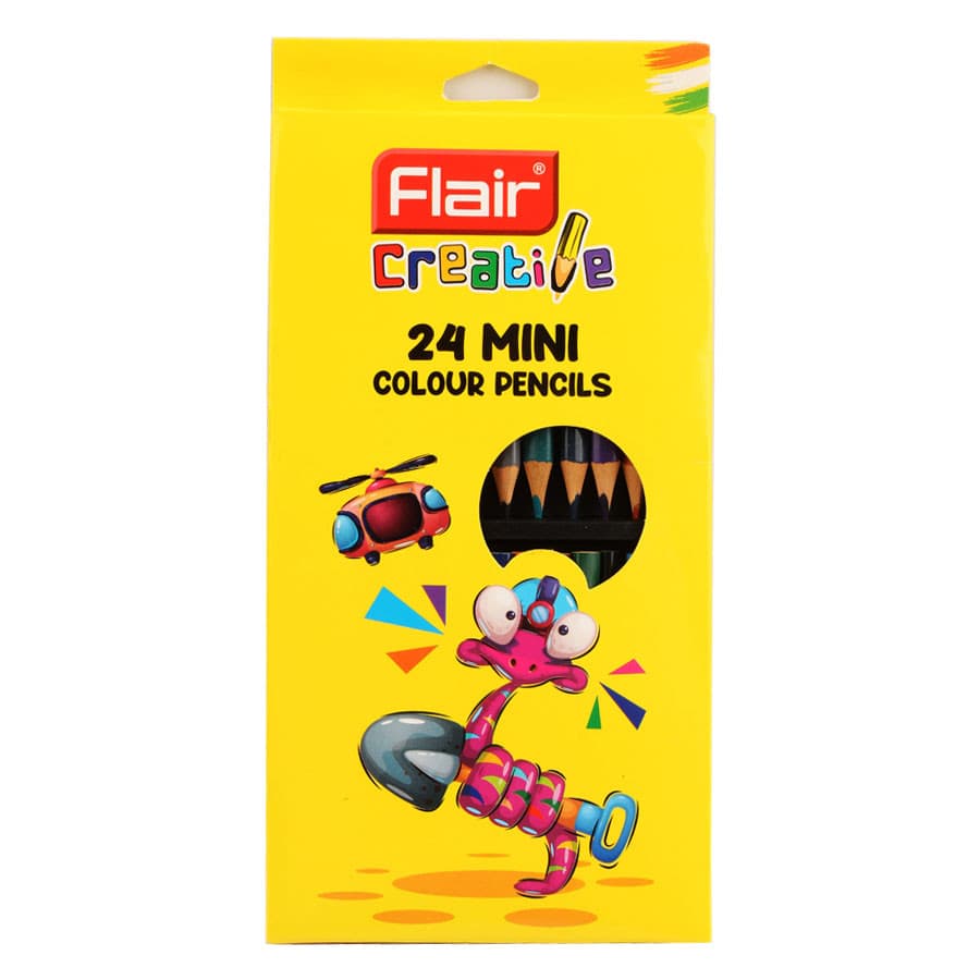 Set mini creioane colorate Flair Creative FA 8051, triunghiulare, 24 culori — principală