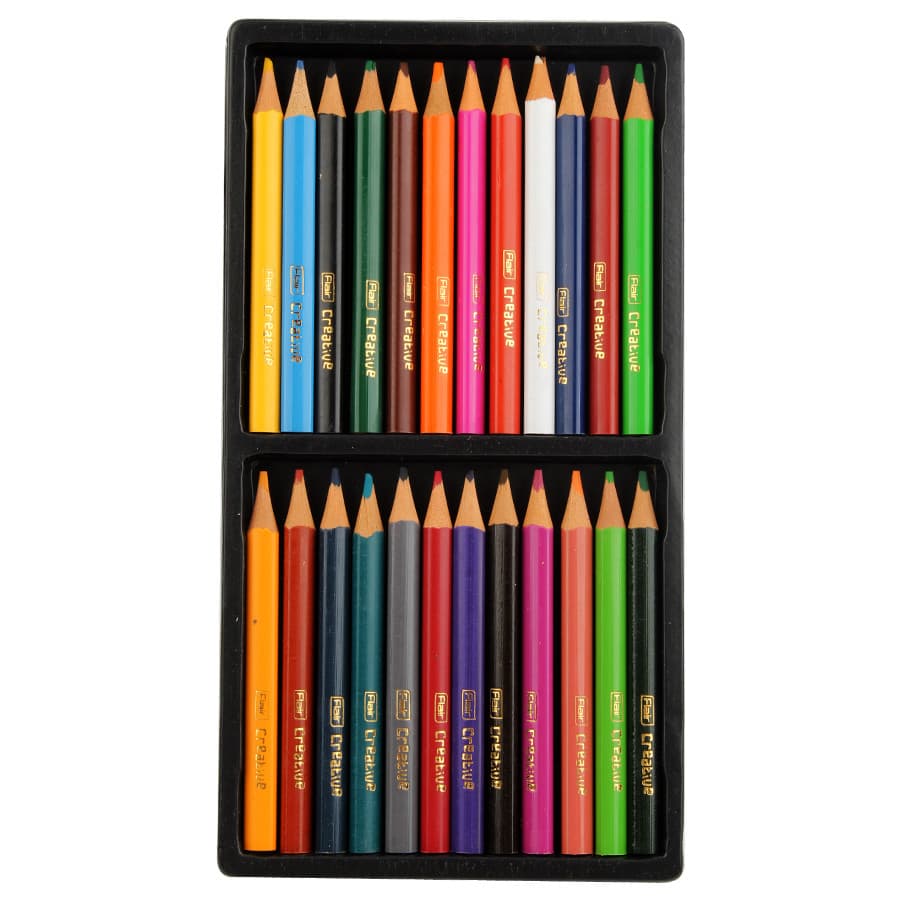 Set mini creioane colorate Flair Creative FA 8051, triunghiulare, 24 culori — varianta 2