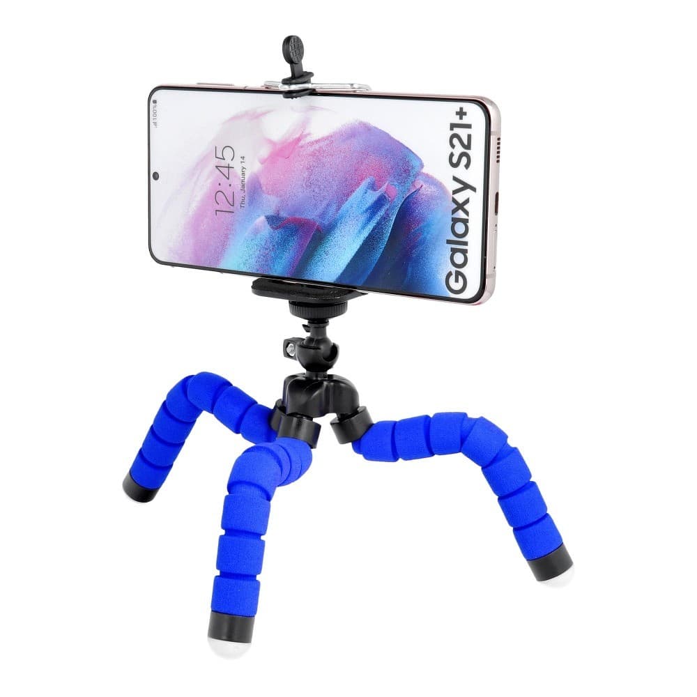 Mini trepied universal pentru telefoane si camere foto, albastru — varianta 3