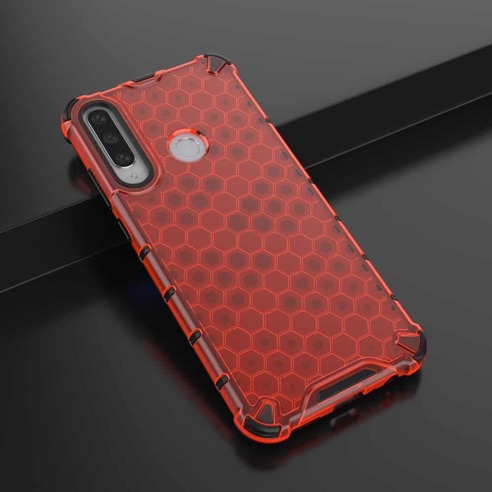 Husa Honeycomb pentru Huawei Y6P, rosie — varianta 2