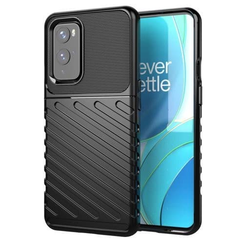 Husa pentru OnePlus 9, Thunder Case Flexible Tough Rugged, Negru — principală
