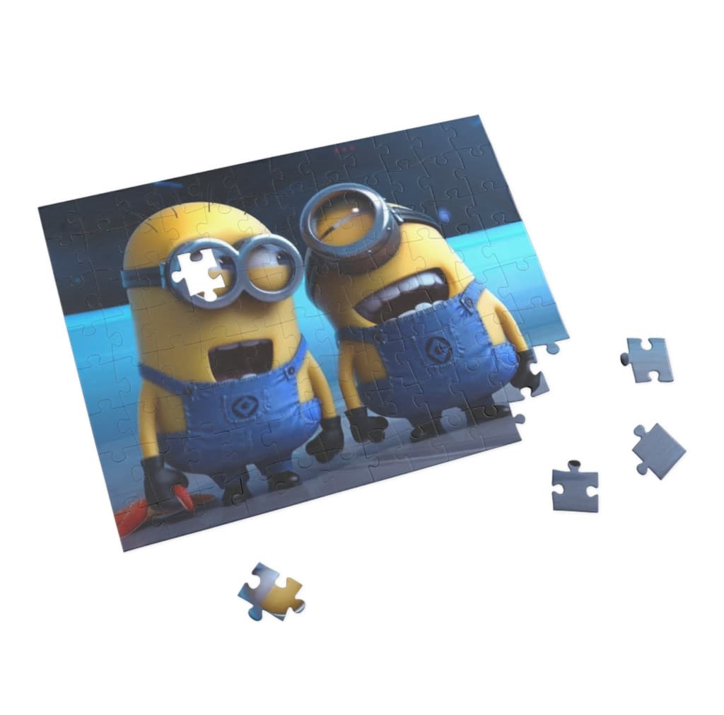 Puzzle 80 piese, 20 x 15 cm, personaje Minions, model 6 — varianta 2