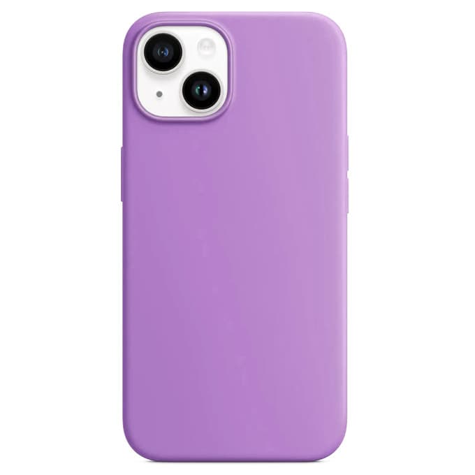 Husa Apple iPhone 15, Luxury Silicone, catifea in interior, mov lila
