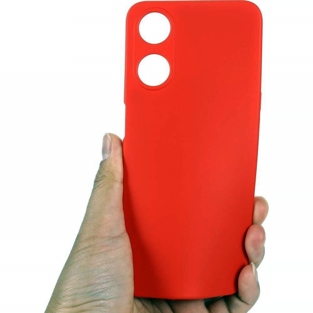 Husa protectie Oppo A78 5G, Luxury Silicone, catifea in interior, protectie camere, rosie — 2
