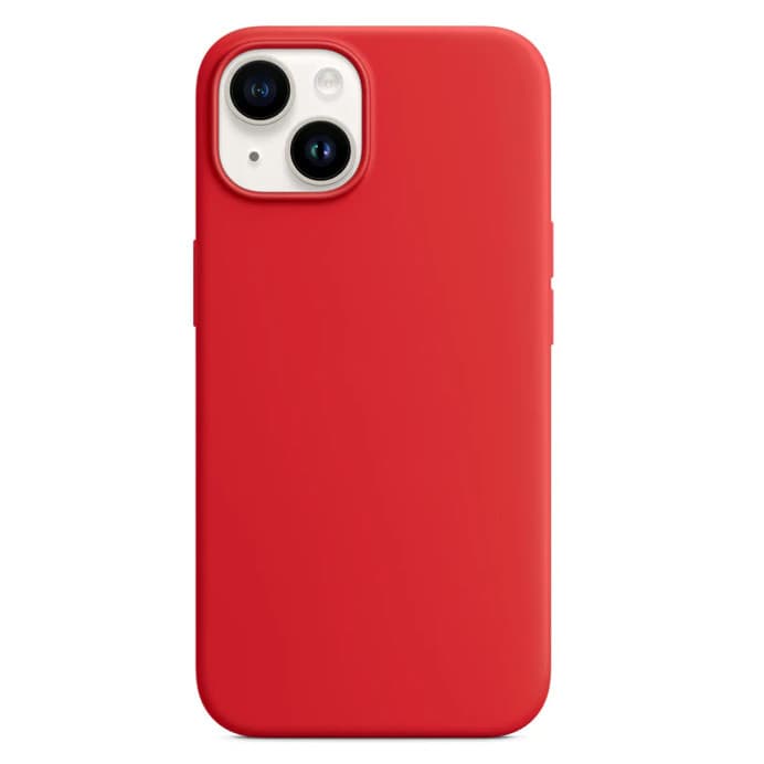 Husa Apple iPhone 15, Luxury Silicone, catifea in interior, rosie — principală