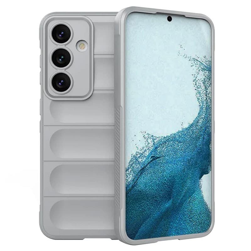 Husa Samsung Galaxy A15, Wave Silicone, protectie camera, catifea in interior, smoke gray — principală