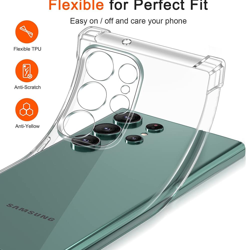 Husa Samsung Galaxy S24 Ultra, TPU transparent, intarituri in colturi, grosime 1,5 mm — varianta 2