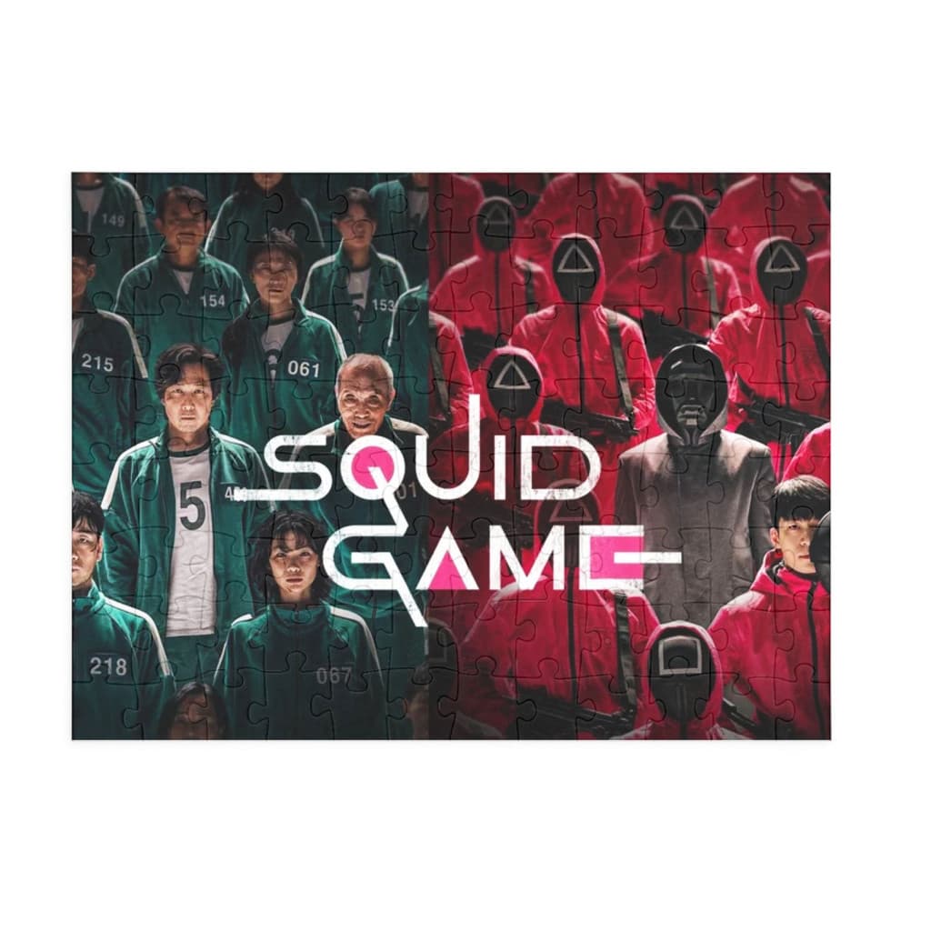 Puzzle 80 piese, 20 x 15 cm, personaje Squid Game, model 1 — principală