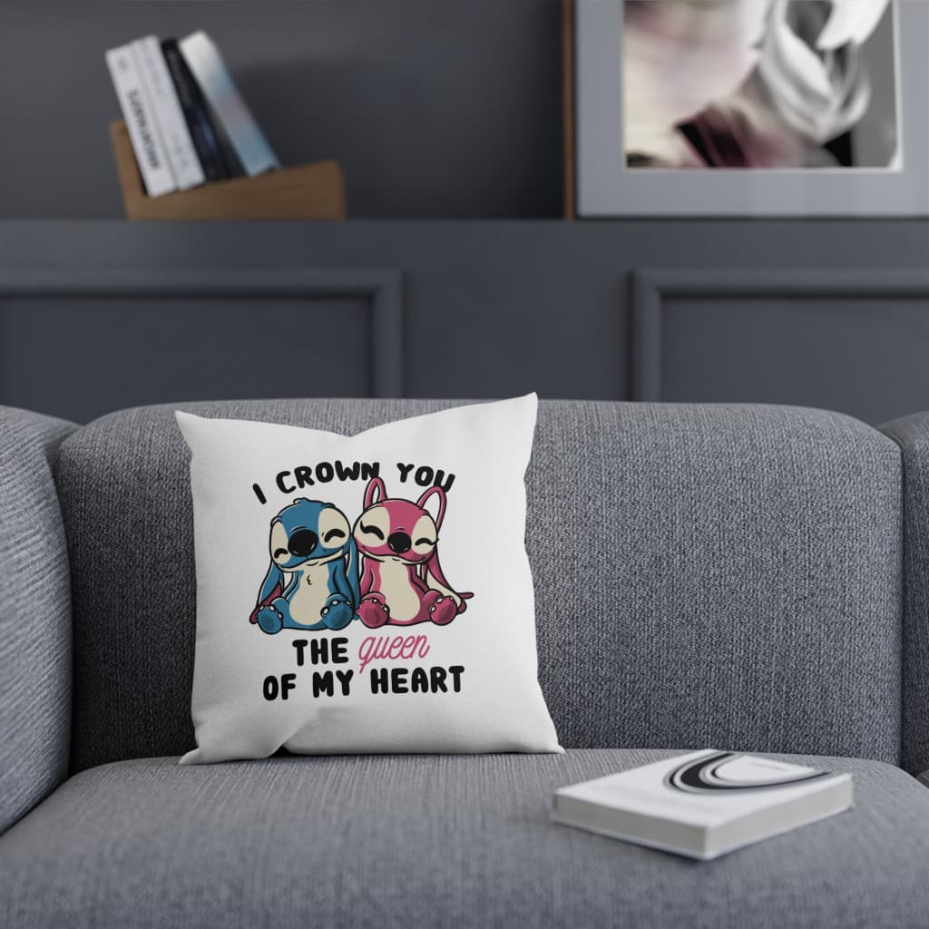 Perna decorativa personalizata, 40 x 40 cm, alba, mata, husa detasabila, model 3 — varianta 4