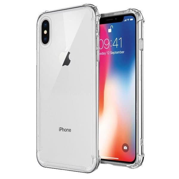 Husa Apple iPhone X/XS, TPU transparent, intarituri in colturi, grosime 1,5 mm — principală