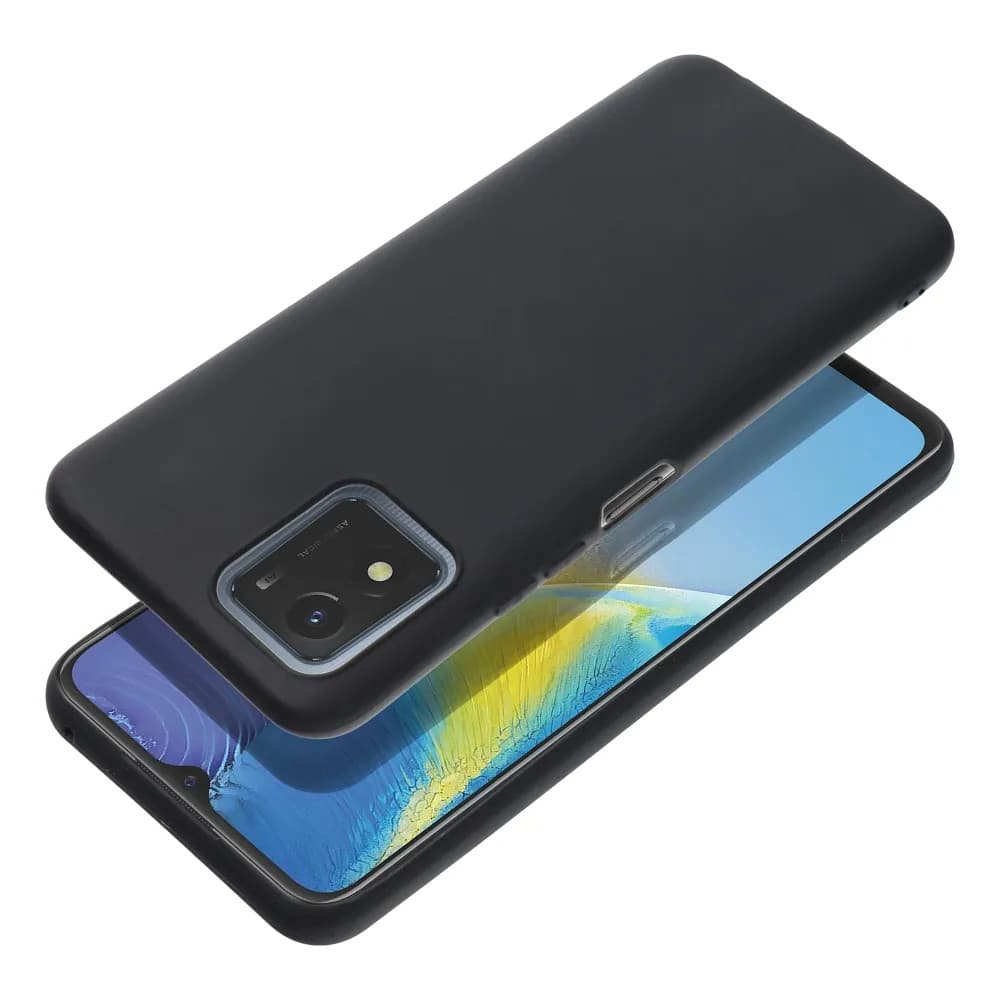 Husa protectie Vivo Y01, Matt TPU, silicon moale, negru — varianta 2
