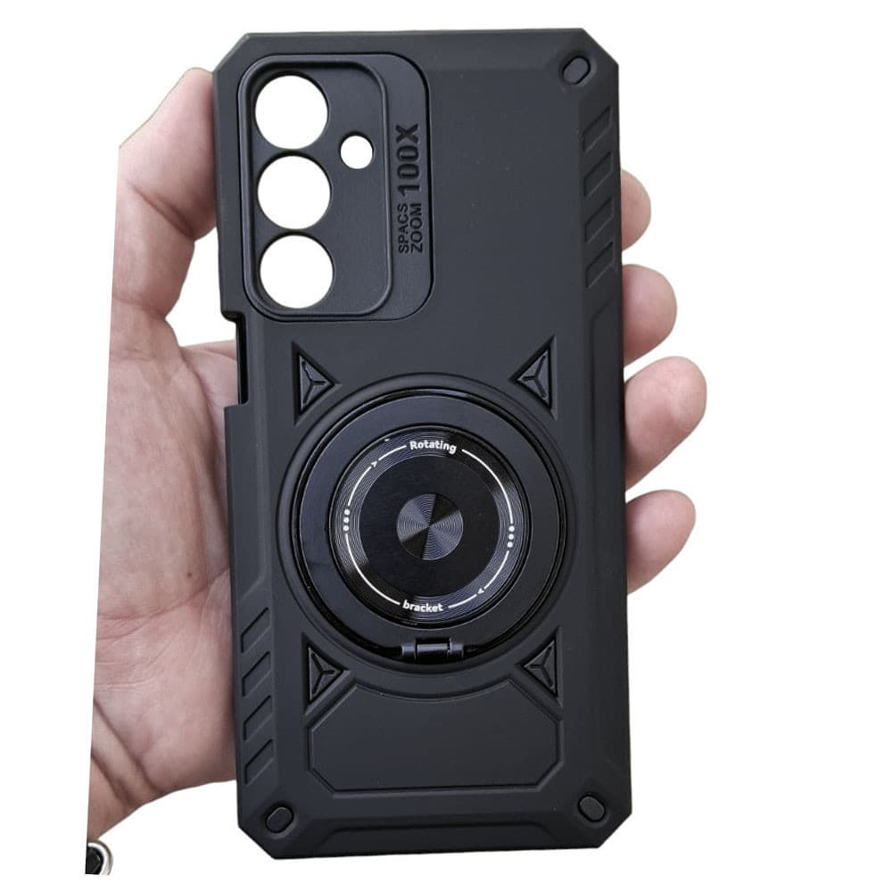 Husa Samsung Galaxy A13 4G, Rotating Bracket, protectie camera, prindere magnetica, neagra — principală