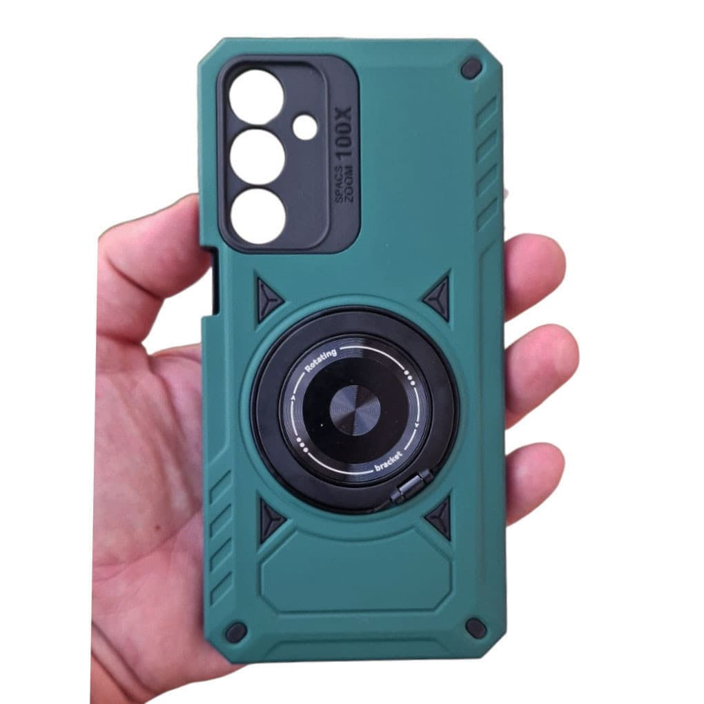Husa Samsung Galaxy A26, Rotating Bracket, protectie camera, prindere magnetica, verde — principală